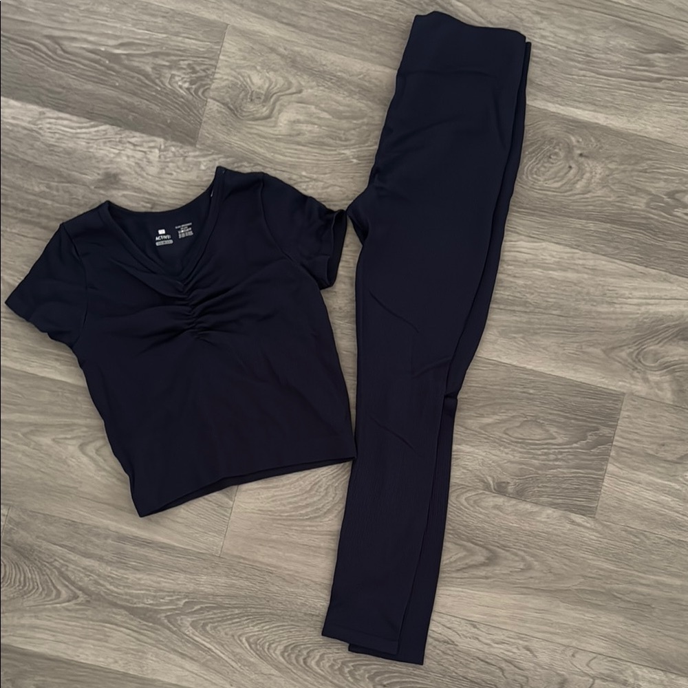 Girls Navy Blue Activewear Set